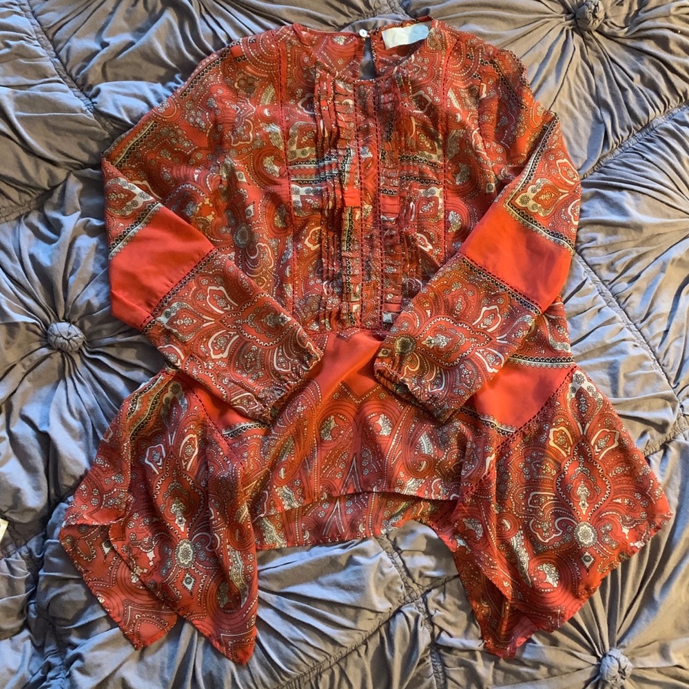 Love Sam Coral Blouse NWOT